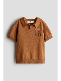 H&M - Boys White Knitted Polo Shirt