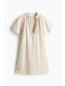 H&M - Women Beige A-Line Muslin Dress