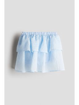 H&M - Girls Blue Tie Cotton Skort