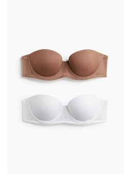 H&M - Women 2-Pack Padded Microfibre Balconette Bras