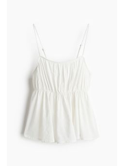 H&M - Women White Peplum Strappy Top
