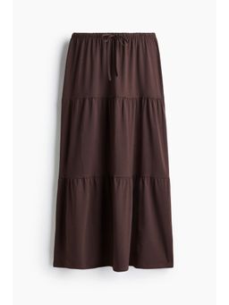 H&M - Women Brown Tie Maxi Skirt
