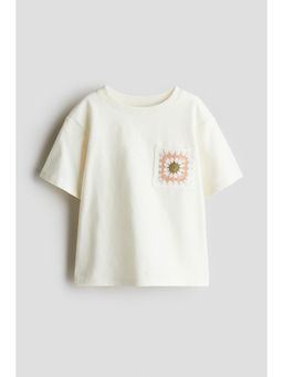 H&M - Boys White Loose-Fit T-Shirt