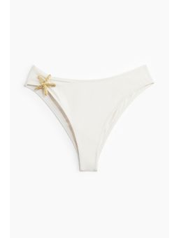 H&M - Women White Starfish-Detail Brazilian Bikini Bottoms