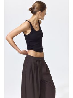 H&M - Women Black Ribbed Vest Top