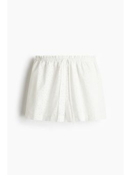 H&M - Women White Broderie Anglaise Shorts