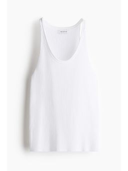 H&M - Women White Rib-Knit Vest Top