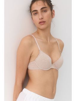 H&M - Women Beige 2-Pack Padded Underwired Cotton Bras