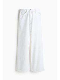 H&M - Women White Wide Ultra High Jeans