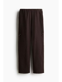 H&M - Women Brown Wide Drawstring Trousers