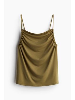 H&M - Women Yellow Ruched Strappy Top