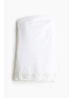 H&M - Women White Bead-Embellished Bandeau Dress