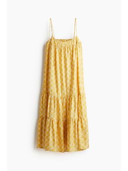 H&M - Women Yellow Tie-Strap Maxi Dress