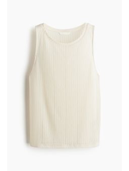 H&M - Women Beige Rib-Knit Vest Top