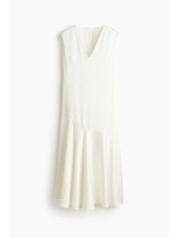 H&M - Women White V-Neck Satin Dress