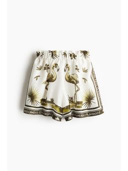 H&M - Women White Linen Paper Bag Shorts