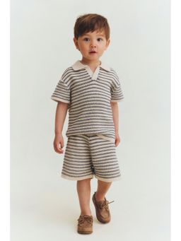 H&M - Boys Beige 2-Piece Cotton-Knit Set