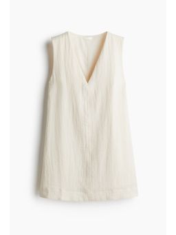 H&M - Women Beige V-Neck Shift Dress