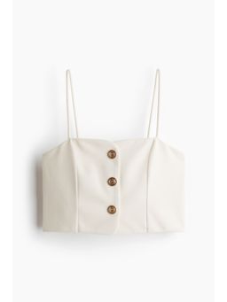 H&M - Women Beige Cropped Strappy Top