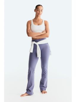 H&M - Women Blue Flared Yoga Leggings With Softmove