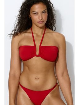 H&M - Women Red Padded Bandeau Bikini Top