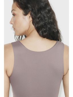 H&M - Women Beige Microfibre vest top