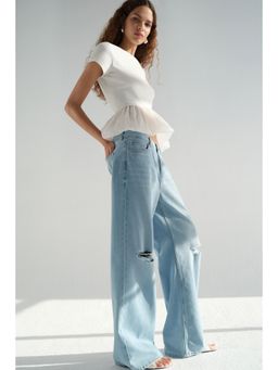 H&M - Women Blue Baggy Regular Waist Jeans