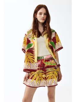 H&M - Women Multi-Color Short-Sleeved Patterned Shirt