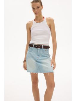 H&M - Women Blue A-Line Denim Skirt