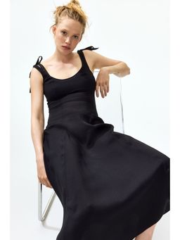 H&M - Women Black Mama Tie-Strap Nursing Dress