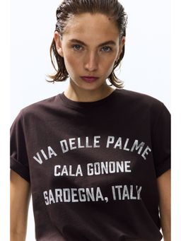 H&M - Women Brown Printed T-Shirt