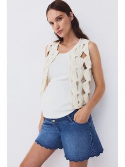 H&M - Women Blue MAMA Denim Shorts