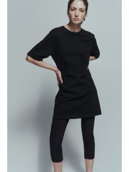 H&M - Women Black Cotton T-Shirt Dress