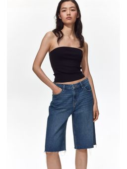 H&M - Women Blue Denim Bermuda Shorts