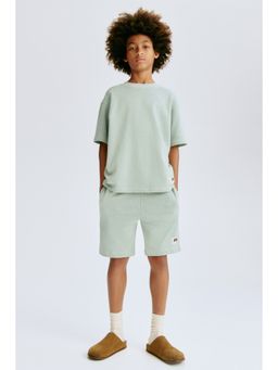 H&M - Boys Green 2-Piece Textured Jersey Set