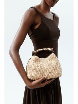 H&M - Women Beige Metal-Handle Handbag