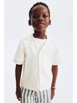 H&M - Boys White Fine-Knit Cotton Resort Shirt