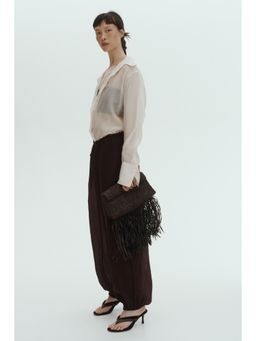 H&M - Women Brown Balloon Drawstring Trouser