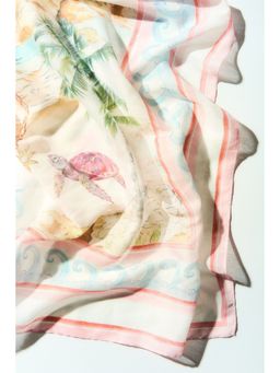 H&M - Women White Patterned Scarf