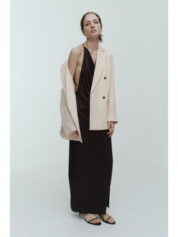 H&M - Women Beige Double-Breasted Blazer
