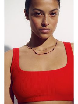 H&M - Women Red Padded Bikini Top