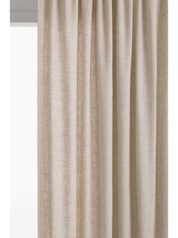 H&M - Beige 1-Pack Wide Linen-Blend Curtain Length