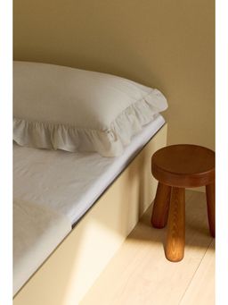 H&M - Beige Frill-Trimmed Cotton Pillowcase