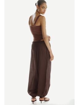 H&M - Women Brown One-Shoulder Thong Bodysuit