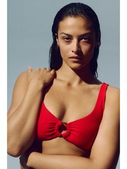 H&M - Women Red Padded Bikini Top