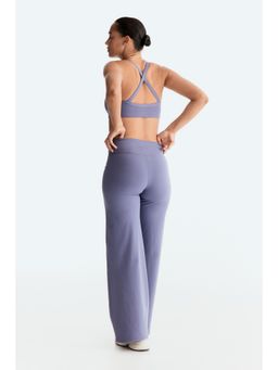 H&M - Women Blue Wide Sports Leggings With Softmove
