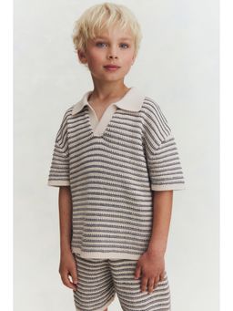 H&M - Boys Beige 2-Piece Cotton-Knit Set
