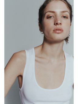 H&M - Women White Cotton Vest Top