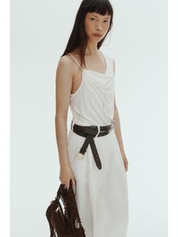 H&M - Women White Draped Asymmetric Top