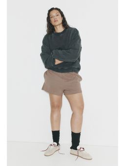 H&M - Women Beige Jersey Pull-On Shorts